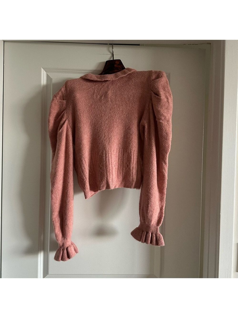 Farm Rio Light Pink Ruffle Knit Cardigan - Picture 9 of 9
